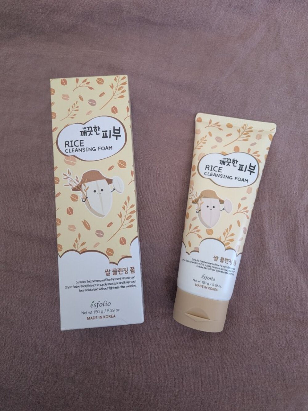 🌸 esfolio - Pure Skin Rice Cleansing Foam Face Wash Cleanser K-Beauty 5.29oz